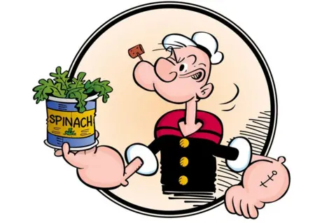 Alamy Popeye eating spinach