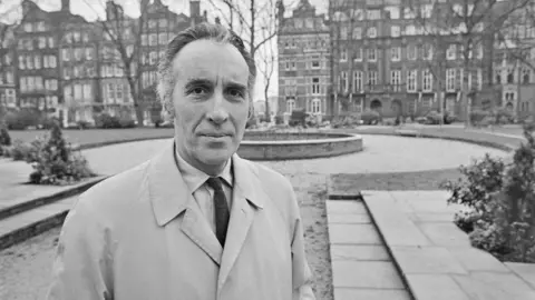 Getty Images Christopher Lee in 1974