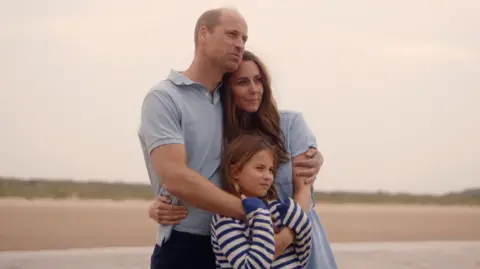 Kensington Palace Picture of Prince William, the Princess of Wales and Princess Charlotte 