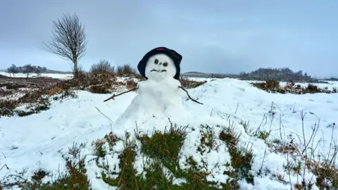 BBCWeatherWatchers/MrC A snowman in a snowy field