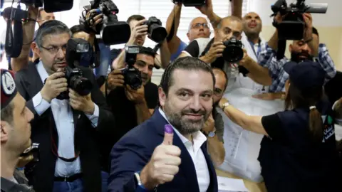 Reuters Lebanese Prime Minister and candidate for the parliamentary election Saad al-Hariri