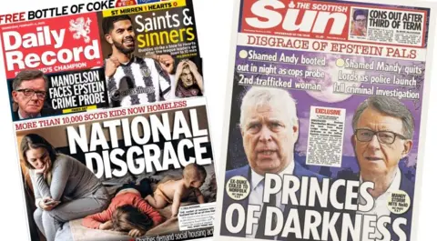 daily record and sun front pages