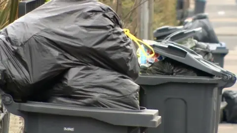 BBC Bins full of bin bags