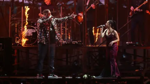 Reuters Rag'n'Bone Man and Jorja Smith at the Brit Awards