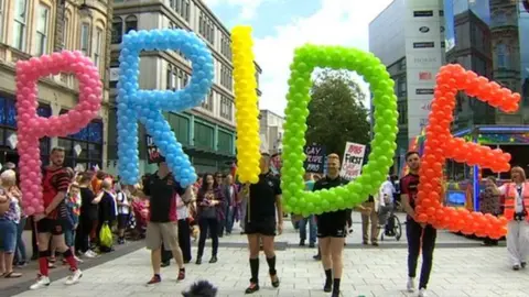 BBC pride sign