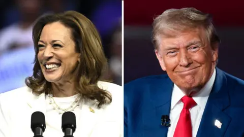 Getty Images Composite image of Kamala Harris and Donald Trump