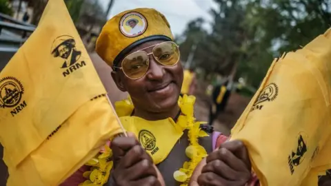 Getty Images Museveni supporter