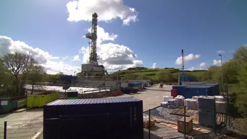 BBC Drilling rig at Eden Project