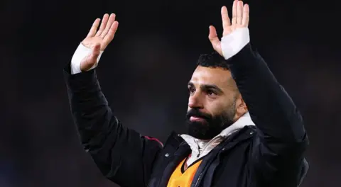 Mohamed Salah acknowledges Liverpool's fans after the game at Leeds United before his outspoken attack on head coach Arne Slot and the club.
