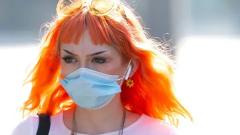 Getty Images Woman in mask