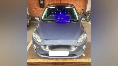 Wiltshire Police The seized blue Ford Fiesta