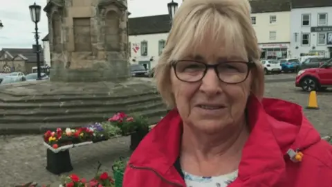 Image of Margaret Tickner standing outdoors in Richmond in North Yorkshire