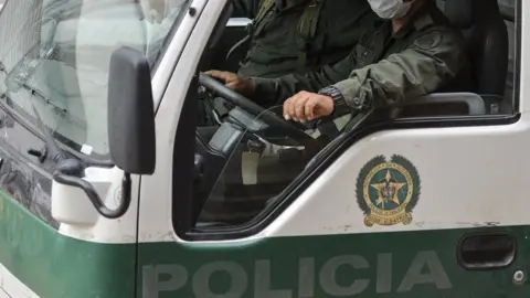 Getty Images File image of Colombian police vehicle