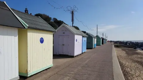 Jason Noble/LDRS A row of Felixstowe beach huts