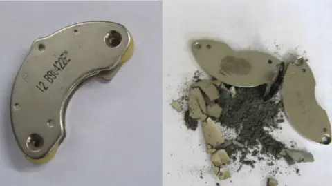 Hypromag Neodymium powder falls from a broken hard disk