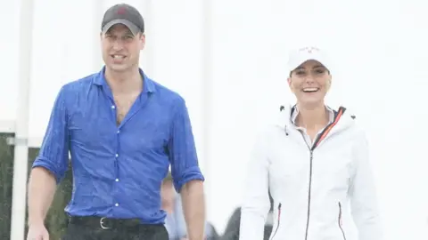 PA Media The Duke and Duchess of Cambridge after taking part in the Bahamas Platinum Jubilee Sailing Regatta