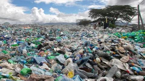 Getty Images A recycling and repurposing factory in Kenya, 2023