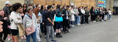 Johnny Depp fans waiting outside the Sage