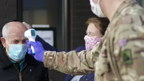 Getty Images Military carrying out coronavirus tests