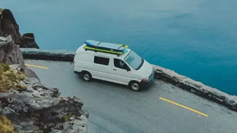 Jonny Moore Van on side of the road