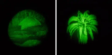 Hugh Kinsella Cunningham Scenes through night vision goggles