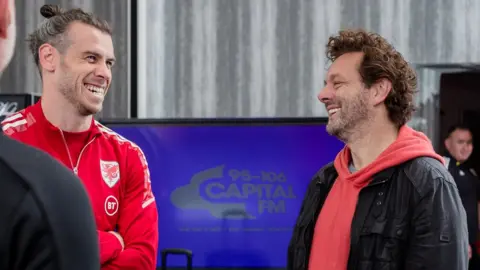 FAW Michael Sheen and Gareth Bale