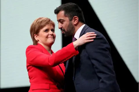 PA Media Nicola Sturgeon and Humza Yousaf