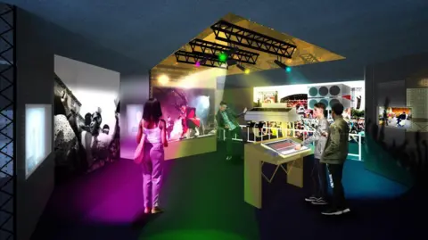 The galleries at the National Science and Media Museum. People are enjoying colourful exhibits.