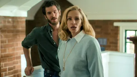 Sony Pictures Classics Julia Roberts and Andrew Garfield in After The Hunt