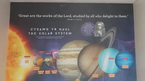 NSS Displays around the school promoting Christianity