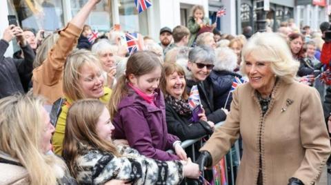 The Queen meets well-wishers in Shrewsbury