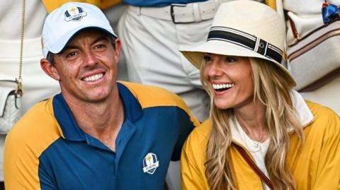 Rory McIlroy and his wife Erica at the Ryder Cup in Rome
