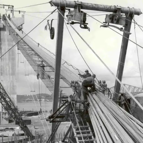 Bear Scotland Workers gathering  the Forth Road Bridge