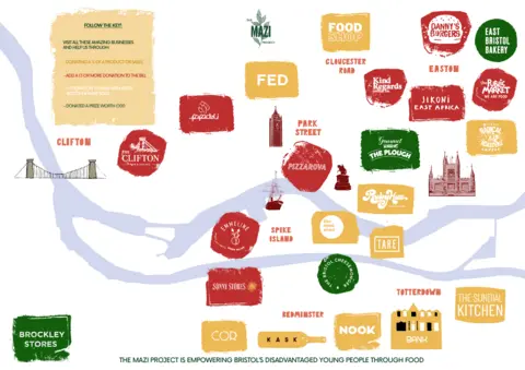 The Mazi Project Map of the restaurants taking part in the Mazi-mas trail
