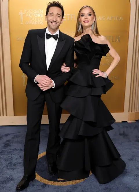 Getty Images Adrien Brody and Georgina Chapman attend the 31st Annual Screen Actors Guild Awards at Shrine Auditorium and Expo Hall on February 23, 2025 in Los Angeles, California