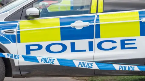 Getty Images close up of a police car