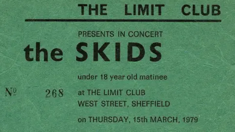 Pete Hill An old ticket to see The Skids for The Limit in Sheffield, circa 1979