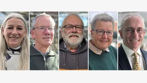 A composite image of five pictures of the five people pictured in the article below. From left to right there is a woman, a man, a man, a woman and another man.