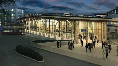 WMCA Bus and tram interchange