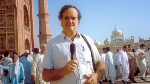BBC East Going West (BBC Radio 4) - Picture shows - Mark Tully reporting for his series 'East Going West' in 1993. South Asia, the cradle of one of the worlds oldest civilisations, the birthplace of two great religions, the jewel in the imperial crown, is now synonymous with over-population, riots, religious fundamentalism and ecological depredation. Man has managed to degrade the home of the Gods, the magnificent Himalayas. 