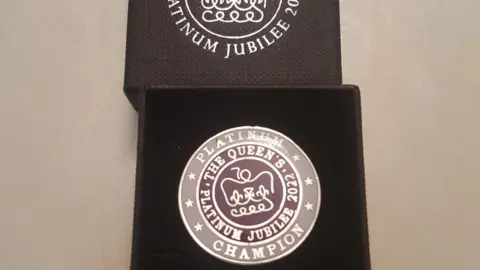 Julie Taylor Platinum Jubilee Champion pin