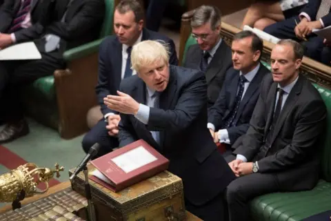 Reuters Boris Johnson speaks in the House of Commons