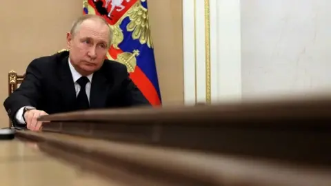 Reuters Vladmir Putin at a government meeting