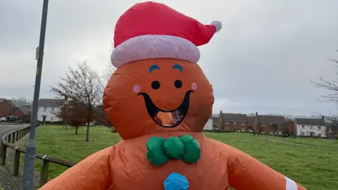 Massive gingerbread costume