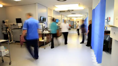 PA Media Staff in a hospital ward