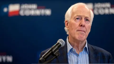 Getty Images US Senator John Cornyn addresses supporters at an event