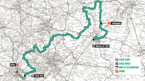 Tour of Britain Route map