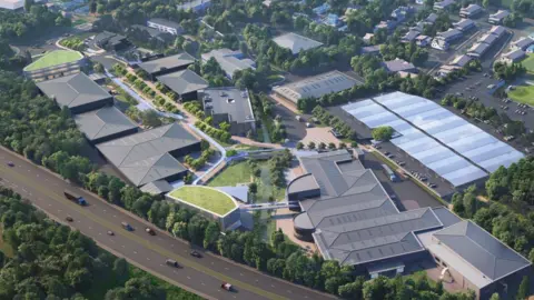 Mercedes AMG F1 Illustrative 3D designs of what the modernised Mercedes F1 campus will look like