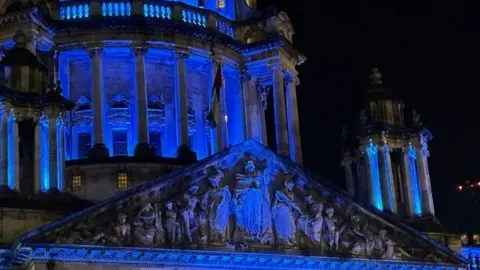 BBC The flag going up 