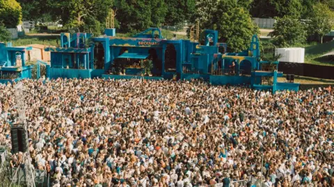 Megan Ip An aerial shot of packed crowd at Love Saves The Day